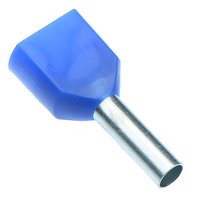 TWIN Insulated Bootlace Ferrule 0.75mm Blue