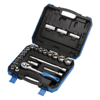 Draper Metric Socket Set, 1/2" SQ.DR, 24pcs/Set