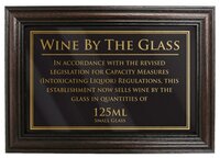 Wine By The Glass 125ml Oak Framed