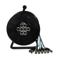 W Audio 25m XLR Multicore Drum 8-Way