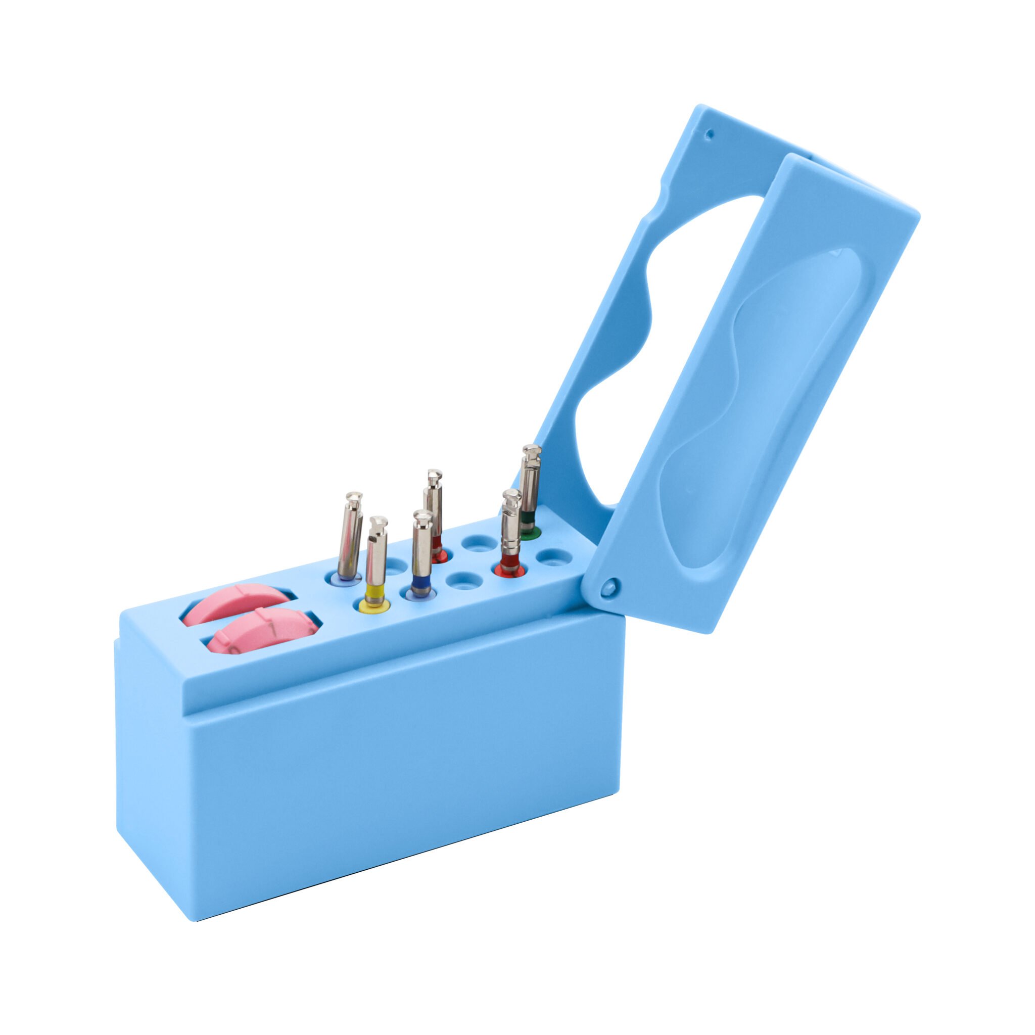 Autoclavable Plastic Endo Dispenser with Counter 10 Holes - Blue