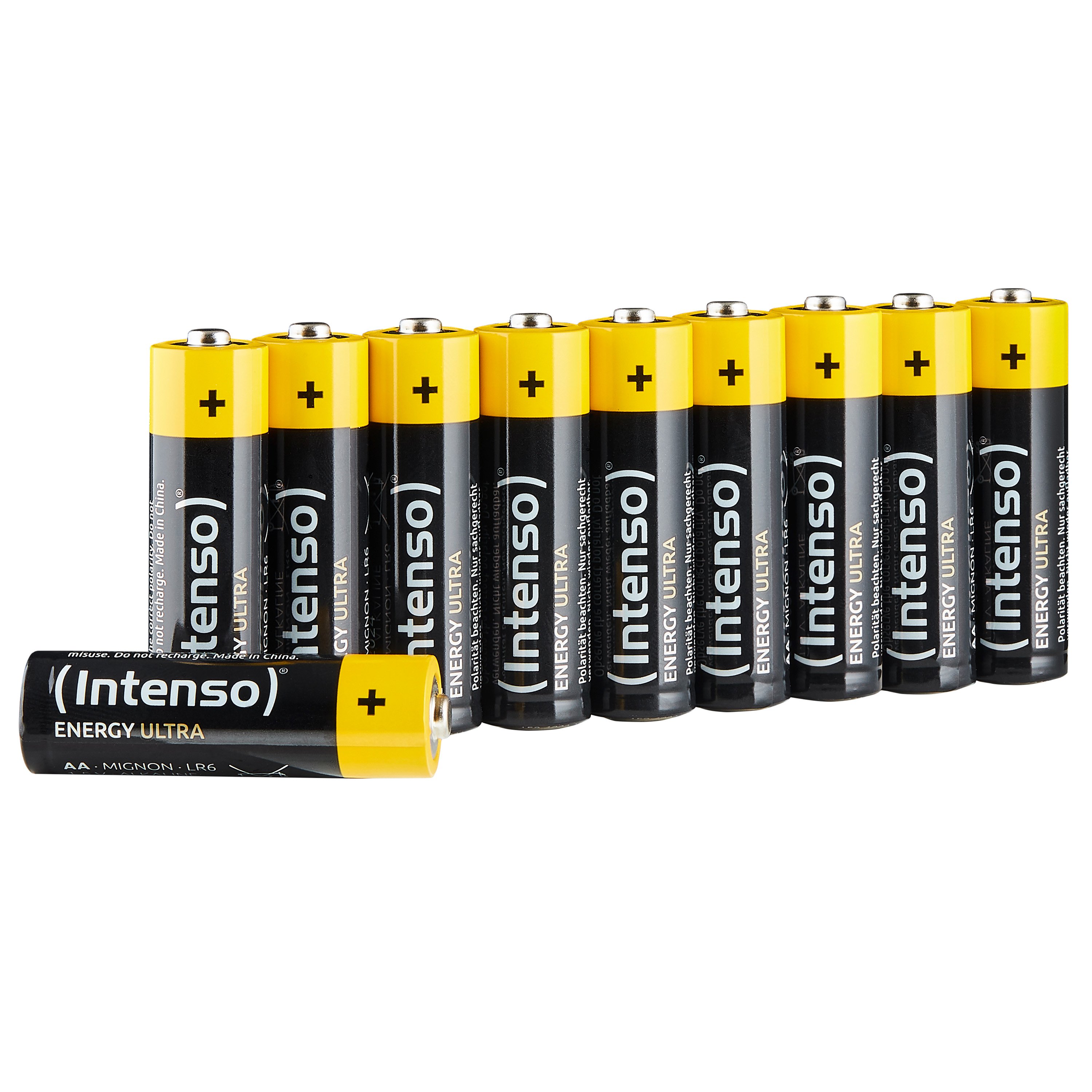Intenso Energy Ultra AA battery showing mercury-free alkaline design