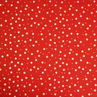 PAPER RED WITH GOLD STARS