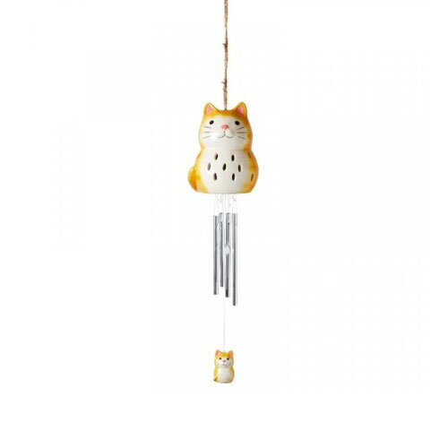 Ceramic Cat Windchime