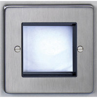 DETA Flat Plate 2mod data plate Satin Chrome | LV0201.0196