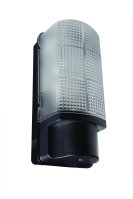 WHITESTAR 60W bulkhead with PIR, IP44, Black