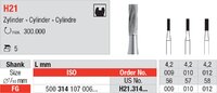 Edenta 2-Part TC Cylinder Bur Size 012 - DMI Ireland's Leading Dental Supplier - Next Day Delivery