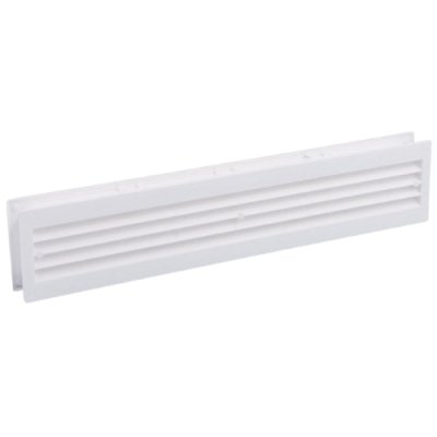 Deurrooster PVC wit 455x90