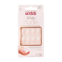 Kiss Salon Acrylic French Nude Medium Oval Nails