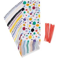 WILTON : TREAT BAGS - GEOMETRIC - PACK OF 20