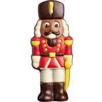 Decorated hollow milk chocolate Nutcracker soldier in cello - 6 x 100g