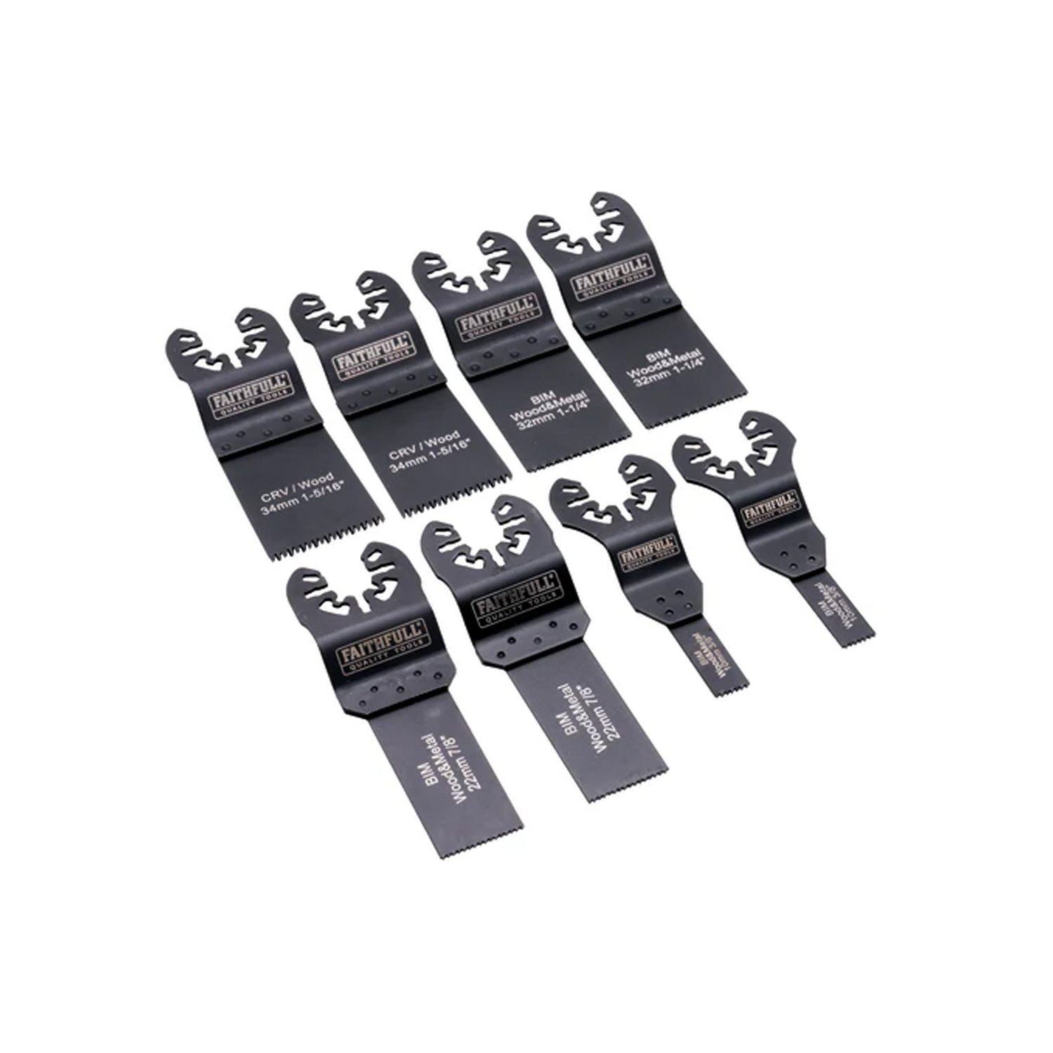 Faithfull 8 Piece Mixed Multi-Tool Blade Set