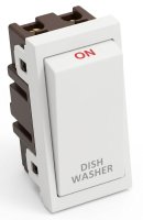 Lincoln 20 Amp White Double Pole Module Insert - Dish Washer