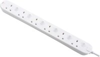 MASTERPLUG SWITCHED EXTENSION LEAD 6-GANG 13A WHITE 2M