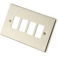 Polished Brass 4 Gang Grid Plate 6050-353