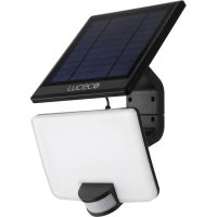 LUCECO SOLAR POWER GUARDIAN PIR FLOODLIGHT BLACK IP54 11W 1500LM 4000K