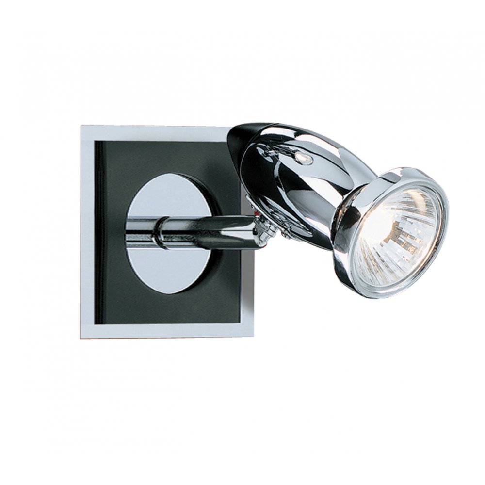 Searchlight Comet Black Chrome 1 Wall Spotlight