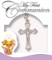 Communion Necklet/Crucifix/1 1/4 inch   (C6605)