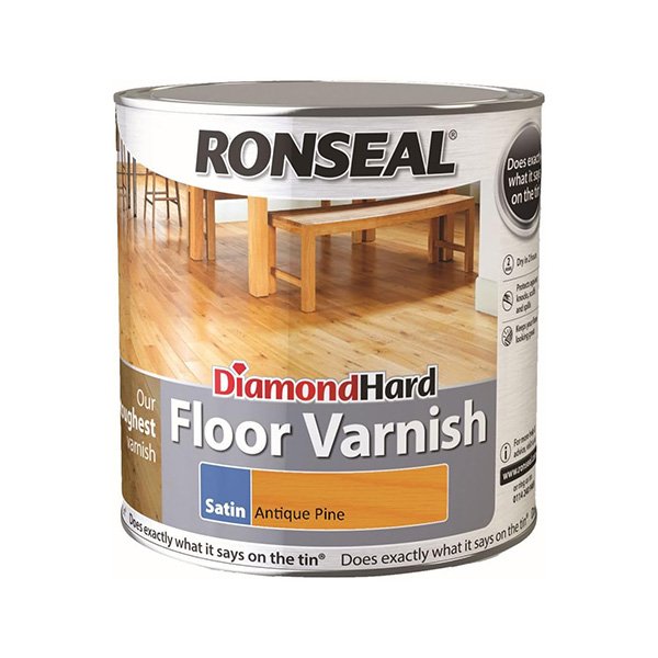 Ronseal Diamond Hard Floor Varnish Antique Pine 2.5L Tin