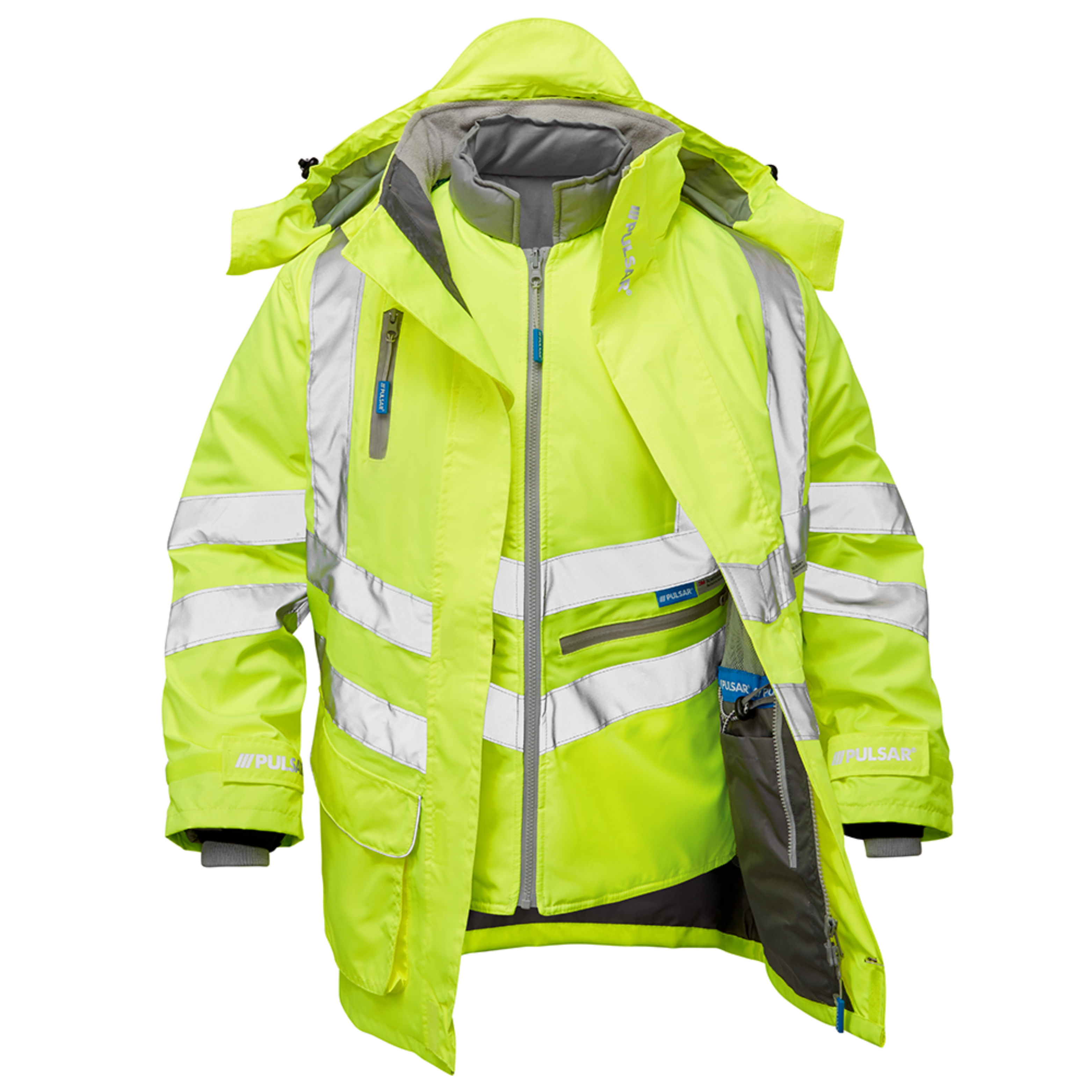 Pulsar Protect Hi-Vis 7-in-1 Storm Coat, Yellow