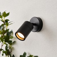 Leto 1 Light Adjustable IP65 Outdoor Wall Light -Black