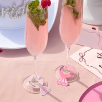 Pink Ring Glass Markers - Pack of 12