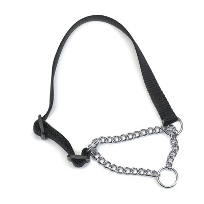 Ancol Nylon Chain Check Collar Black 35cm