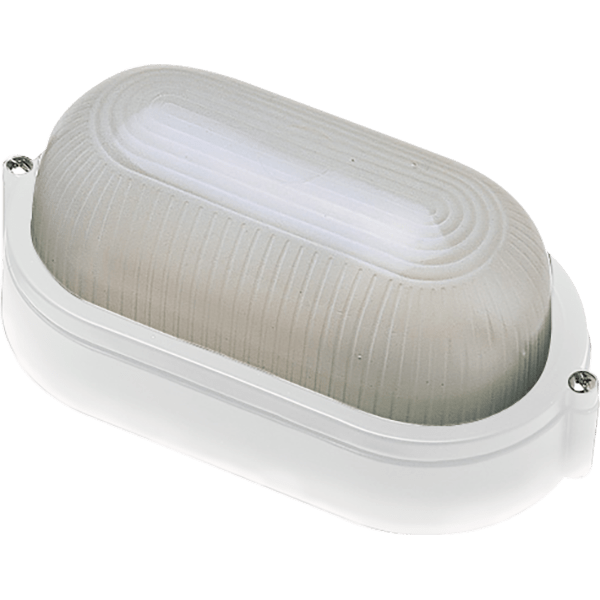 Ovia Barra Oval Bulkhead White IP54
