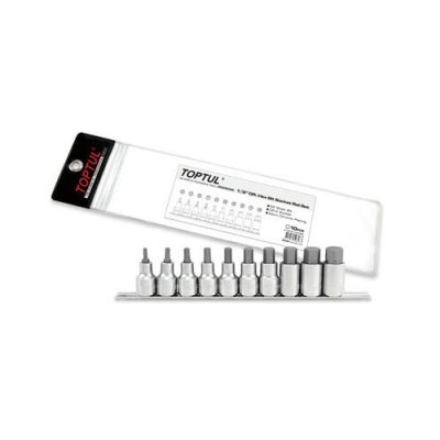 10PCS 1/2" Dr Hex Bit Socket Rail