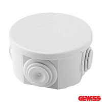 Gewiss GW44002 - IP44 Round Adaptable Box D80x40