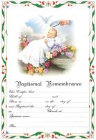 Baptismal Certificate   (5815)