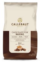 a pile of barry callebaut milk chocolate chunks