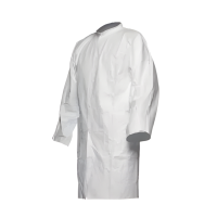 DuPont&trade; Tyvek&reg; 500 Labcoat with Press Studs, Without Pockets, White, Model PL30NP