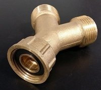 Mains Water Brass Y Piece Appliance Inlet Fill Hose Connector