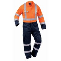 Flameguard Hi Vis Day/Night Cotton Zip Overall 325gsm