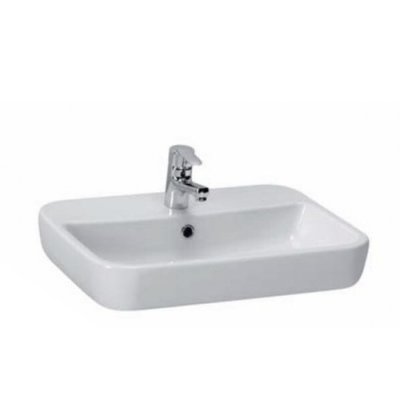 Caspia Square Countertop Washbasin - 1 Taphole