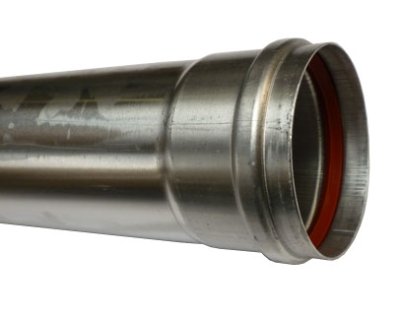 Alu-pijp rookgasdicht D 80 L 1000