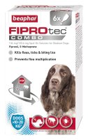 Beaphar FIPROtec&reg; COMBO Flea & Tick Spot-On for Medium Dogs (10-20kg) 6 pipettes x 1