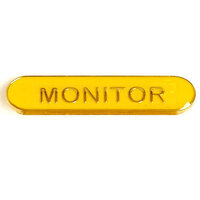 Monitor - Bar Shaped School Badge (Yellow)