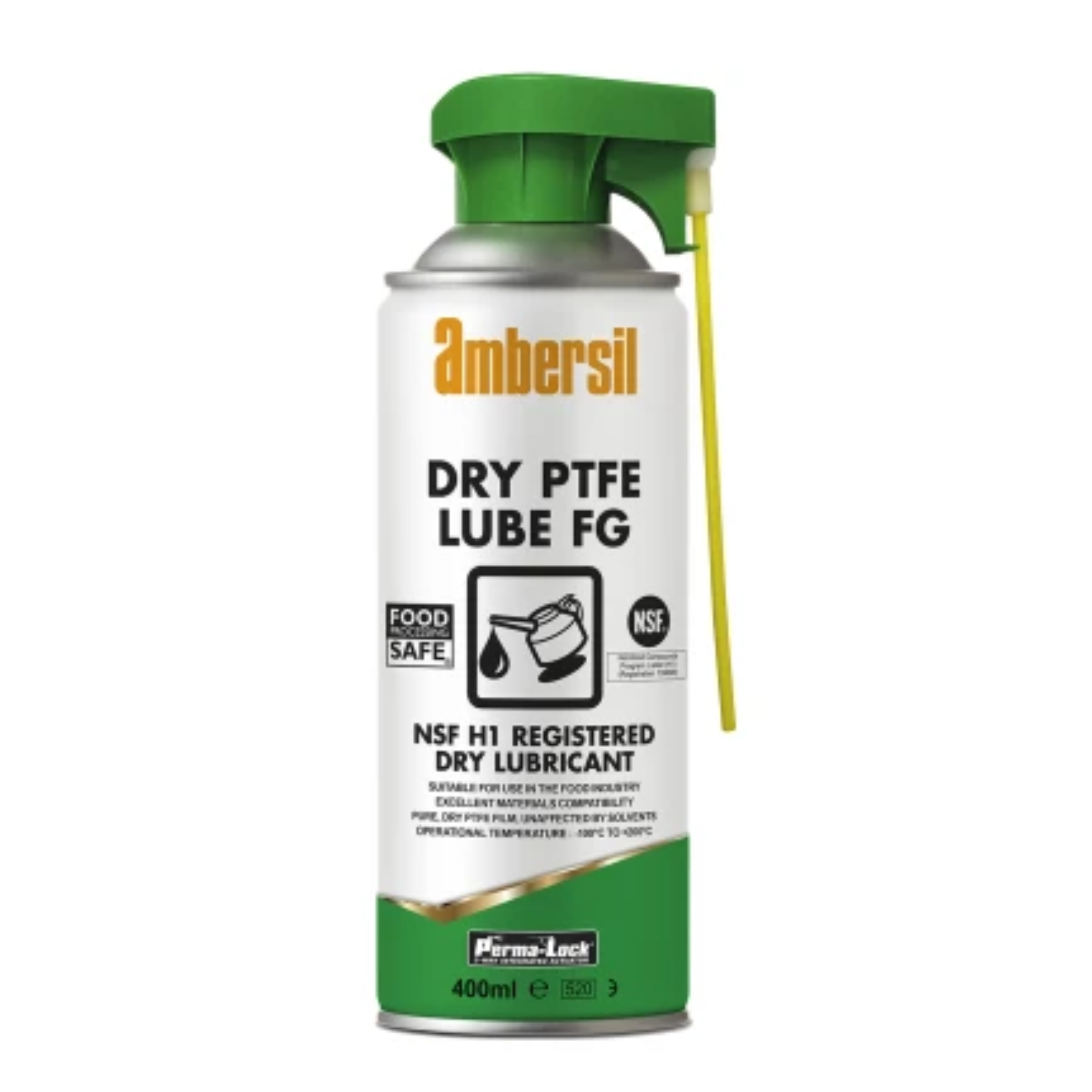 Ambersil, Dry PTFE Lube FG, NSF H1 Dry Lubricant, 400ml