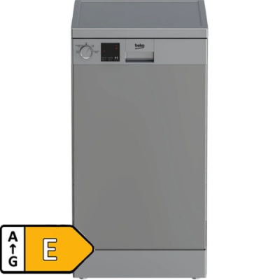 Beko 10 Place Freestanding Slimline 45cm Dishwasher - Silver | DVS04020S