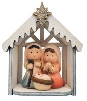 Resin Nativity/3 Figures With Stable  (89249)