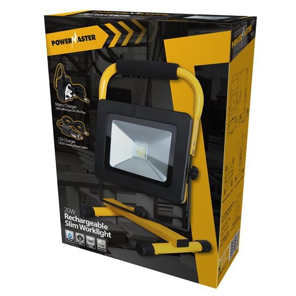 POWERMASTER 20W LED SLIMLINE RECHARGEABLE WORKLIGHT