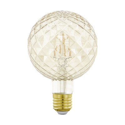 2.5W LED G95 Amber Cut Pattern E27 22K