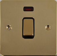 Flat Plate Polished Brass 20A SW+N BLACK | LV0701.0146