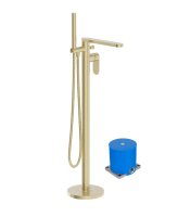 URBAN FLOORSTANDING BATH SHOWER MIXER BRUSHED GOLD