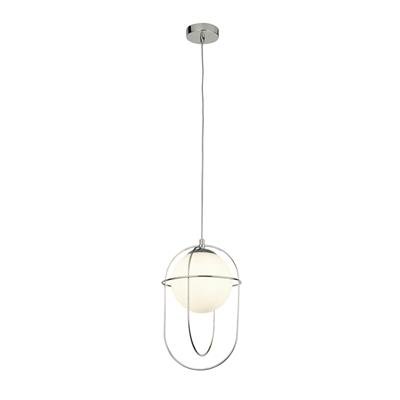 ***DISC***AXIS CEILING PENDANT, CHROME AND OPAL GLASS