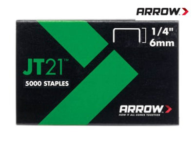 Arrow Staples JT21 T27 6mm (1/4in) Pk of 5000