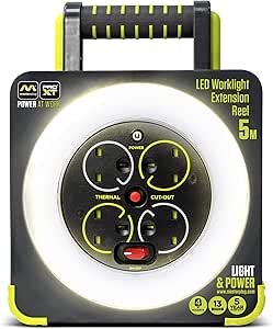 Luceco 4 Socket Worklight 13A Cable Reel 5Mtr
