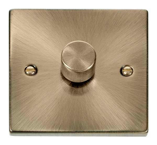 Click Deco 1G 2W LED Dimmer Switch Antique Brass VPAB161
